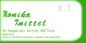 monika knittel business card